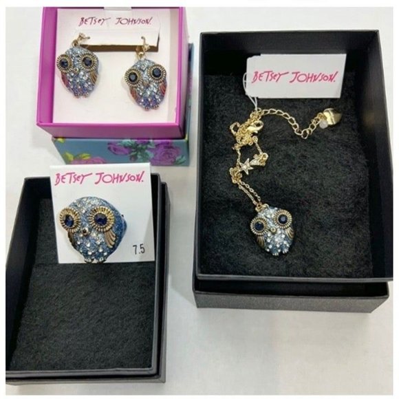 Betsey Johnson Jewelry - Betsey Johnson NWT Owl Jewelry Set